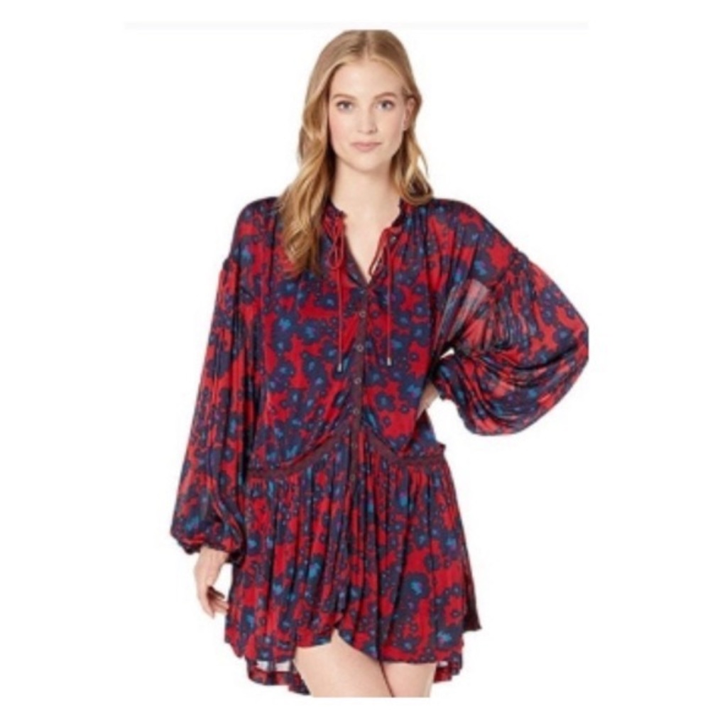 Free People Love Letter Floral Tunic